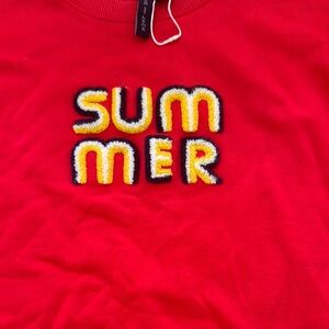Kids Red Summer Sweat Sweatshirt